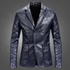 PU Veste Hommes Couleur Unie Manteau En Cuir Veste Casual PU Manteaux Moto Biker Manteau En Cuir Vestes Mâle Grande Taille 6XL x9Hh #