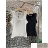 Femmes Knits Tees Designer T-shirt Femme Lowe Cropped Top Tankem Broidered Tops Y Sport sans manches Tee Yoga Gilets d'été Fitness Anagr Otjrm