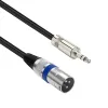 XLR 3-PIN 3.5mm Ses Kablosu Mikrofon Kablosu 3.5 Turn XLR Erkek/Kadın Karıştırıcı Kablosu 3.5 Turn- 3,5 mm Mikrofon Kablosu için