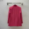 Marca terno feminino ternos casaco designer moda feminina jantar parte jaqueta de manga comprida rosa blazer turndown colarinho elegante casaco mar 27