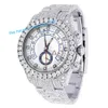 Anpassad Pass Diamond Tester Märke D Färg VVS ICed Out Moissanite Diamond Watch