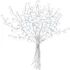 装飾的な花のための白いエミュレーションホームドロップアクリルdiy人工ブーケクリスタルフラワーバッドブランチクラフトデコレーション