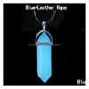 Pendant Necklaces Glow In The Dark Natural Stone Necklace For Women Quartz Healing Crystal Point Hexagonal Rope Chains Men S Fashion D Dhlip