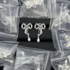 luxury earrings channelism Wind Bow Drop Pearl Earrings Versatile Trendy Earrings