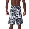 Mäns badkläder Mens dubbla Bermuda Beach Shorts Fitness Muscle Printed Shorts Water Sports Surf Beach Shorts Board Pants Fashion Badkläder 24327