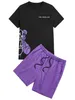 Luxus Herren Sommer Sportswear T-Shirt Shorts 2-teiliges Retro-Set Fi Kleidung Set Street Wear Bär Muster 3D-Druck-Stil W5vT #