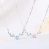 Pendentifs couleur argent collier avec vous tout le chemin femme S bois pendentif clavicule chaîne saint valentin