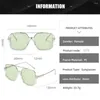 Sunglasses 2024 Luxury Vintage Square Women Classic Retro Mirror Frameless Sun Glasses Female Fashion Rimless