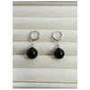 Studörhängen mässing Natural Black Jade Drop Women Jewelry Punk Party T Show Gown Runway Korean Japan Ins