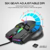 Myszy 10 przycisków 12800 DPI USB Mechaniczna mysz RGB RGB