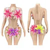 Christia Bella – maillot de bain de styliste pour femmes, vêtements de danse, Sexy, col licou, Bikini, vêtements de plage, ensemble de cordes à fleurs, 2022