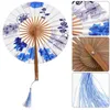 Decorative Figurines Traditional Round Fan Classical Group Dancing Prop Portable Foldable