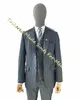 Heren Jassen Grijze Streep Bruiloft Bruidm Pak 싱글 가슴 Mannelijke Blazer 세트 3 Stuks Zakelijke 캐주얼 젤레 겐 헤든 Jurken 77QB#