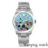 Wristwatches Original 36mm Men's Luxury Fashion Automatic Watch Silver Stainless Steel Case Sapphire Glass NH35 Movement Customized Logo