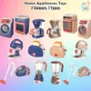 Nya barn Lek House Kitchen Simulation Home Appliances Juicer Mixer Toaster Coffee Maker Toy Montessori Toys For Girl Boys