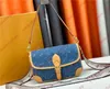 Vrouwen denim tas nano noe emmer tassen ontwerpers neonoes handtas dianes staguettes speedys ban dou lier liere 25 kussen totale hoogwaardige schouder crossbody onderarm portemonnee