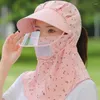 Berets Visier Hut Hals Abdeckung Sonnenschutz Baumwolle Damen Mode Wandern Frauen Sommer Arbeit Femme