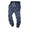 Men's Pants Vintage Autumn And Winter Casual Fashion Personality 3d Printed Pattern Bunched Feet Long Tracksuit Sweatpants 2024