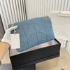 Denim chain twill messenger bag new underarm shoulder bag hand crossbody bag