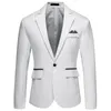 Autunno Uomo Blazer Cappotti Vintage Butt Nero Bianco Casual Uomo Blazer Busin Wedding Party Coat Suit Top Outwear A2BY #