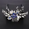 Fermagli per capelli Barrettes Perle Fiore di cristallo Foglie Pettini Viti Fascia per le donne Accessori sposa Gioielli Strass Fasce per capelli Drop Delive Otrxm