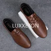 Casual Shoes 2024 Vintage Men's Beach Handmade Lace Up Fashion Outdoor Camping Summer Flat Bottom