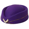 Bérets hôtesse de l'air chapeau béret femmes hôtesses de l'air fête Cosplay uniforme formel casquettes accessoire chapeaux Costume