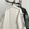 Lettre américaine Brodée Moto Veste à glissière Printemps et automne High Street Hip-Hop Lâche PU Cuir Racing Manteau 70Po #