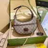 26% OFF Designer bag 2024 Handbags Family Half Moon Handheld Shoulder Chain Fashion Crescent Folding Box