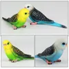 Décorations de jardin 2 pcs Simulation perroquet faux oiseaux oiseaux ornements jouets décorer artificiel petit plastique modèle réaliste enfant