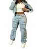 Kvinnors jeans 5 bulkartiklar grossist iots brett ben last 2024 kvinnor kläder full längd fickor denim byxor y2k casual wear sexig k12892