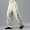 Męskie spodnie Plus Size Casual Harem Men Jogger luźne bawełniane spodnie lniane męskie vintage harajuku pantalon taktyk hombre y2k joga joga