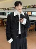 Luzhen 2024 Ny FI -avtagbar skjortajacka Men nischdesign Fake Two Piece Trendy Male Elegant Korean Fleece Coat 59B734 L0H0#