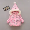 Piumino HYLKIDHUOSE Inverno Neonate Cappotti Infantili Nati Caldi Giubbotti Cartoon Bambini Capispalla Bambini Outdoor Snow Parka