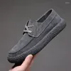 Scarpe Casual Marca Traspirante Stringate Grigio Uomo Estate Moda Uomo Mocassini in pelle scamosciata Mocassino Homme Lofer Uomo