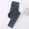 Jeans da donna Donna Termica Inverno Neve Caldo Peluche Elasticizzato Lady Skinny Addensare Denim Con Apertura Sul Cavallo Pantaloni Da Sesso All'aperto Pantaloni In Pile