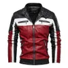 2023 Hiver Haute Qualité Moto Veste En Cuir Hommes Fi Casual Biker Veste Manteau Mâle Col Montant Chaud Pu Outwear 14KC #