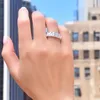 Кластерные кольца великолепное кубическое обещание циркония для женщин 6 стилей доступны благородные свадебные ювелирные украшения девушка прекрасный подарок