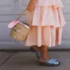 Hooks Children Girls Beach Bag Straw Tote Kids Keys Coin Purse Basket Mini Handbag Pography Props B03E