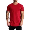 Été Cott Sports T-shirts Hommes Slim Fit Gym Fitn Homme T-shirt Casual Running Bodybuilding Homme Jogging Vêtements d'entraînement O6px #