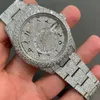 Luxus Herren Iced Out Moissanit Diamanten Uhr Automatische Einstellung Hip Hop Für marke uhr mode individuelle uhr