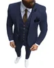 Abiti da uomo 3 pezzi Slim Fit Casual Business Champagne Risvolto Smoking color kaki per matrimonio Groomsmen BlazerPantsVest 240318