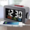 Desk Table Clocks Gift Idea Bedside Wake Up Digital Alarm Clock with Thermometer Hygrometer Humidity Temperature Table Desk Clock Phone Charger24327