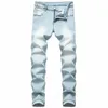 Jeans Denim Pantaloni da uomo Casual Semplice Classico Quotidiano Vecchio Plus Size Pantaloni azzurri f4ds #