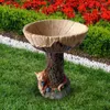 Autres fournitures d'oiseaux Résine en forme de champignon en forme de champignon Distributeur de nourriture Fontaine d'eau extérieure Outil de boisson pour fosse septique Accessoire de perroquet