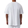 T-shirt de sport décontracté pour hommes en vrac surdimensionné Gym Bodybuilding Fitn Chemise à manches courtes Summer Mesh Vêtements respirants à séchage rapide K2Lj #