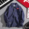 джинсовая куртка 2021 осень зима американская инструментальная куртка корейский уличный бренд свободный камуфляж подростков ковбойское бейсбольное пальто мужчины z3u2 #