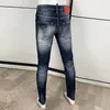 Männer Jeans Street Fashion Männer Hohe Qualität Retro Washed Blue Stretch Skinny Fit Ripped Vintage Designer Marke Hosen Hombre