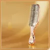 Massager Shampoo Brush Wet Plastic Detangling Brush Women Hair Cleaning Comb Rose Gold Premium Gift Head Massager Scalp Brush 240322