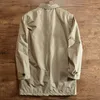 Elegant windjack voor heren, eenvoudige katoenen jas in Koreaanse stijl, voor warmte in de winter, middellange revers trenchcoat, butt-up top H7hX#